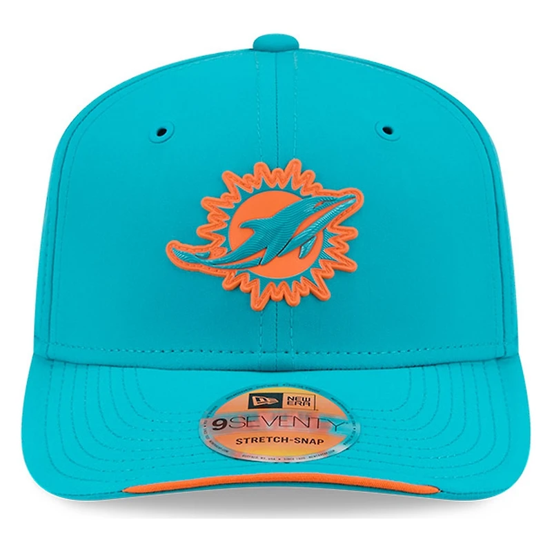 Miami Dolphins Teal 2026 NFL Sideline New Era 9SEVENTY Adjustable Snapback Hat