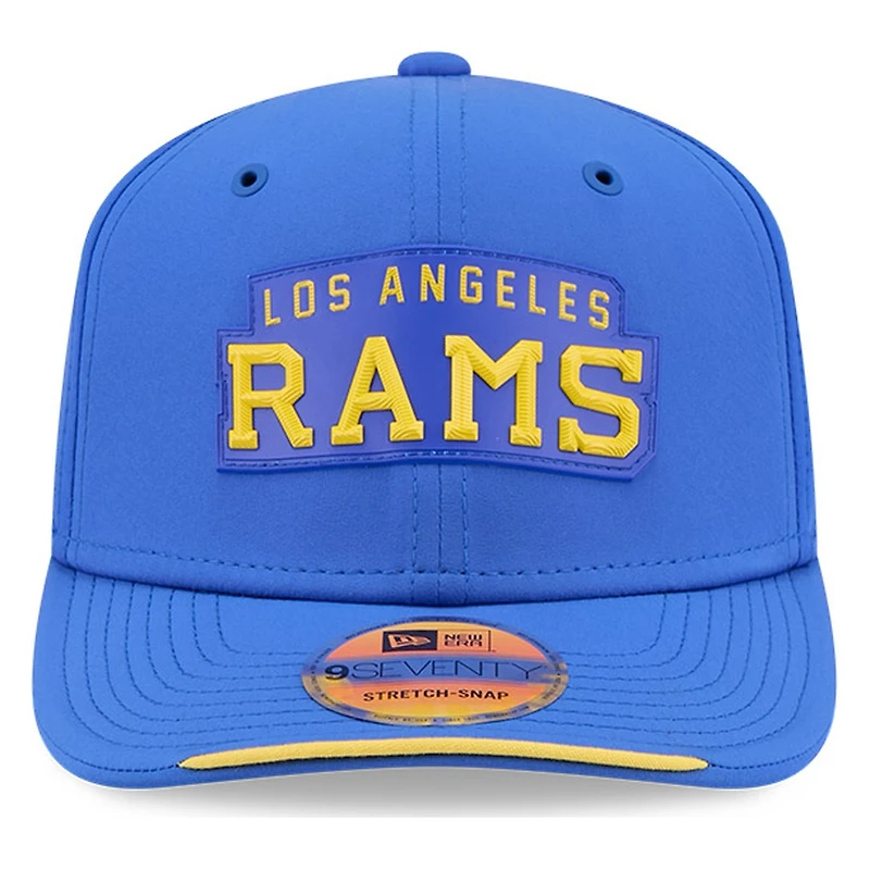 Los Angeles Rams Royal Blue Historic Throwback 2026 NFL Sideline New Era 9SEVENTY Adjustable Snapback Hat