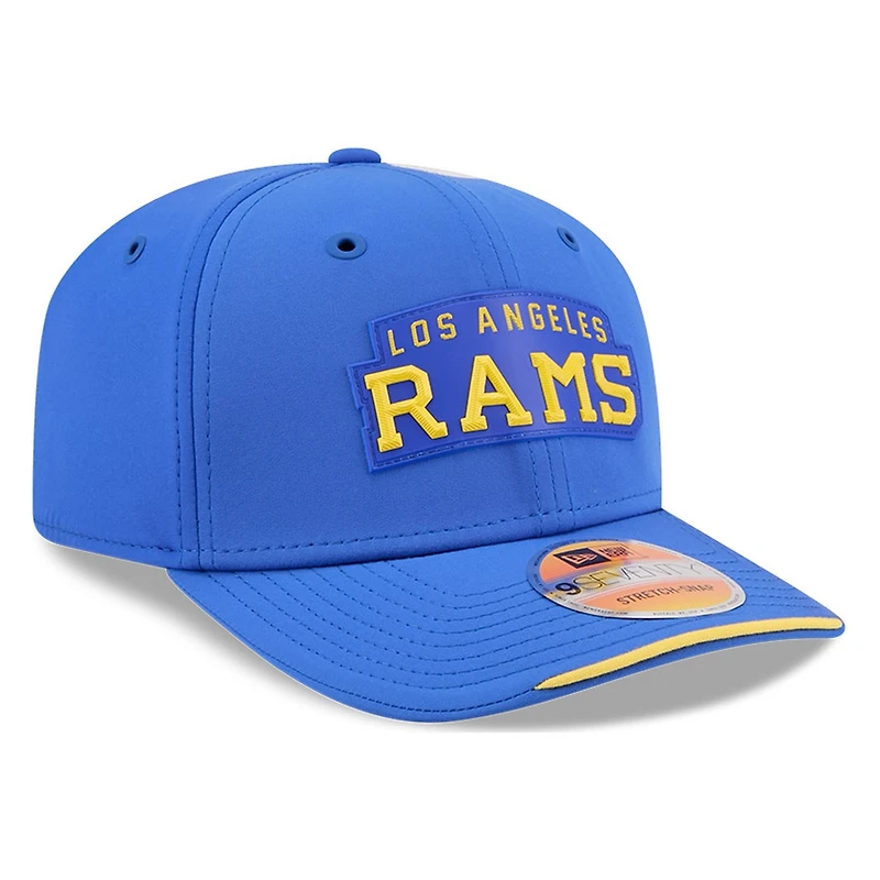 Los Angeles Rams Royal Blue Historic Throwback 2026 NFL Sideline New Era 9SEVENTY Adjustable Snapback Hat