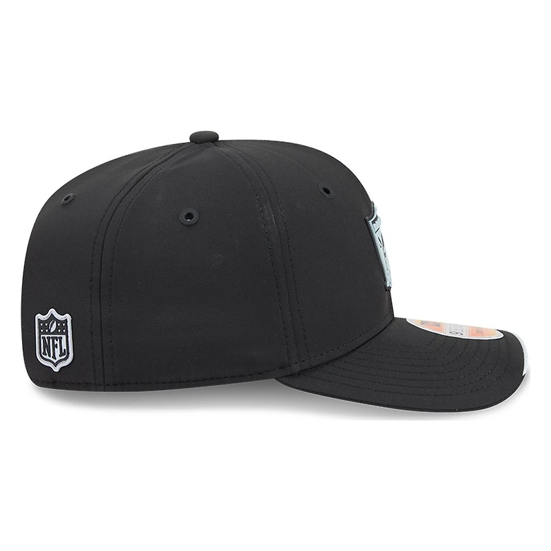 Las Vegas Raiders Black Historic Throwback 2026 NFL Sideline New Era 9SEVENTY Adjustable Snapback Hat