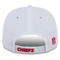 Kansas City Chiefs White 2026 NFL Sideline New Era 9SEVENTY Adjustable Snapback Hat