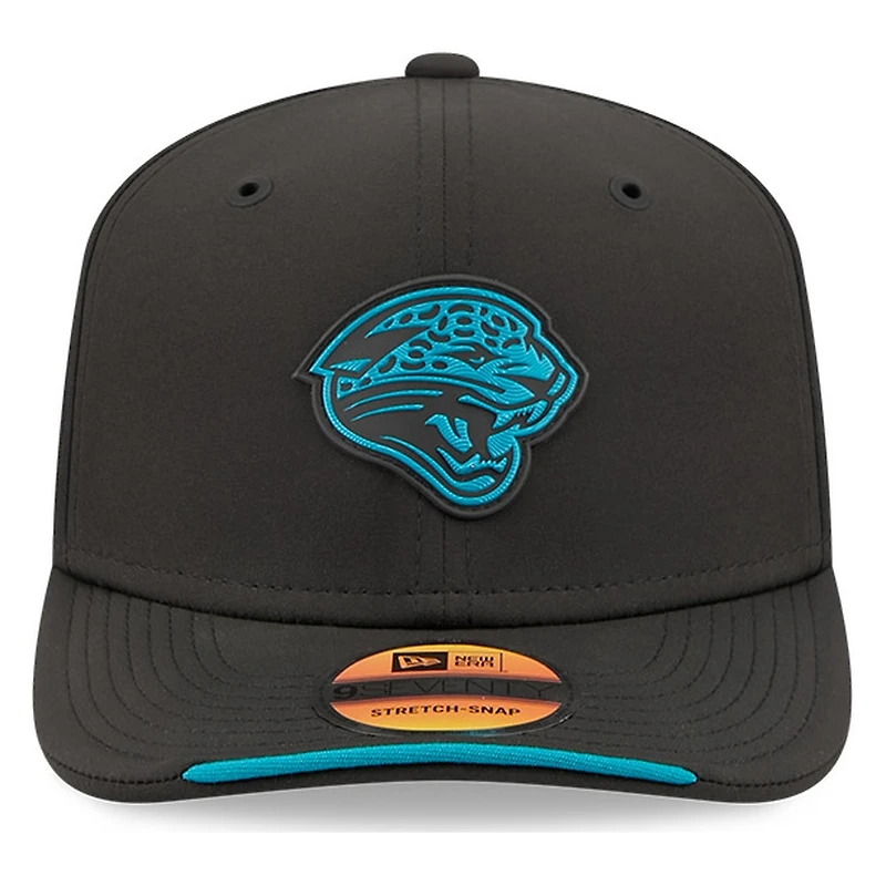 Jacksonville Jaguars Black Alternate Logo 2026 NFL Sideline New Era 9SEVENTY Adjustable Snapback Hat