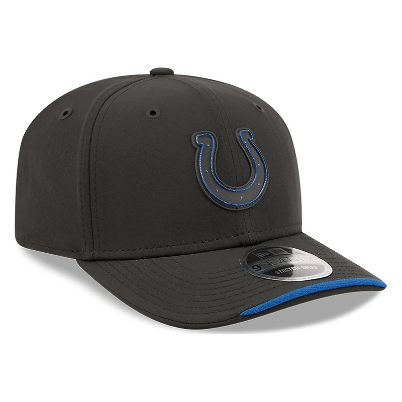 Indianapolis Colts Black 2026 NFL Sideline New Era 9SEVENTY Adjustable Snapback Hat