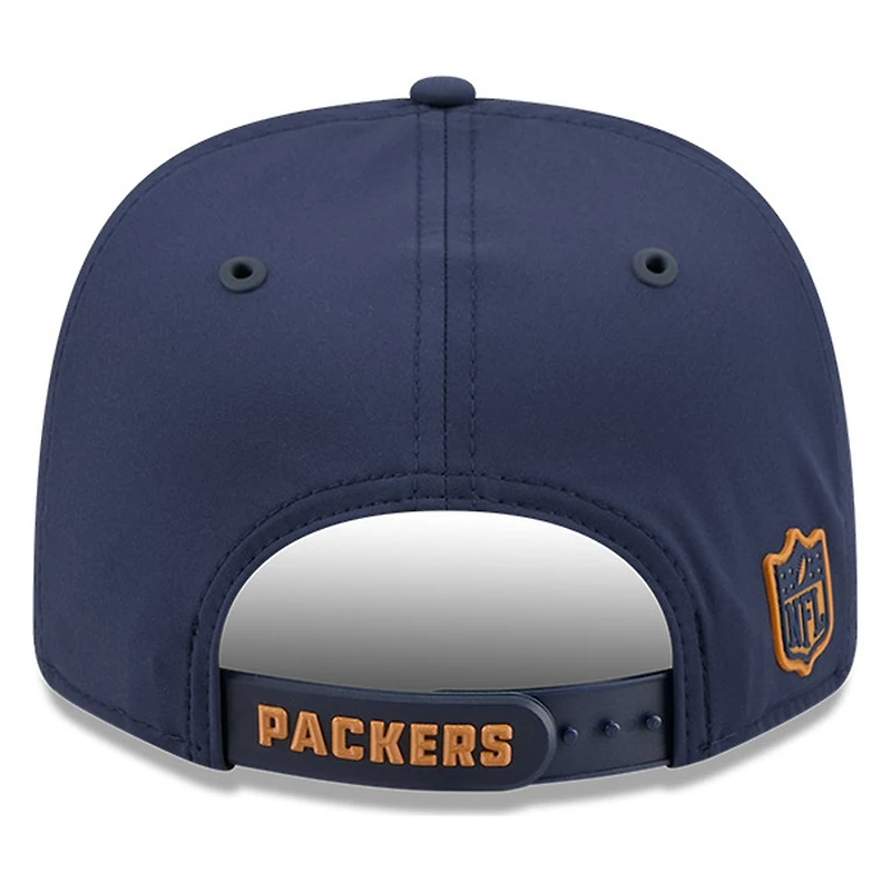 Green Bay Packers Navy Historic Throwback 2026 NFL Sideline New Era 9SEVENTY Adjustable Snapback Hat