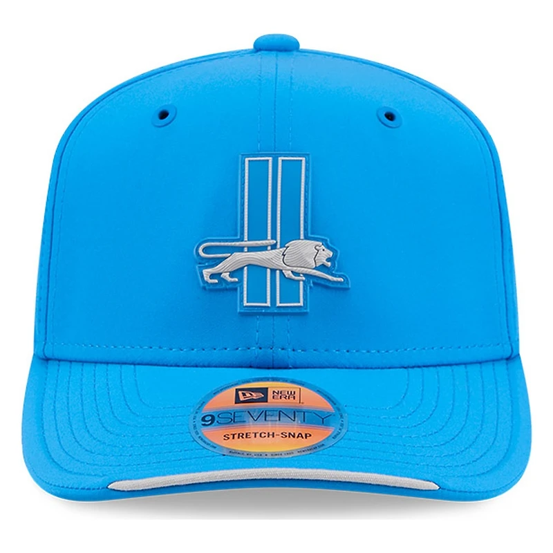 Detroit Lions Light Blue Historic Throwback 2026 NFL Sideline New Era 9SEVENTY Adjustable Snapback Hat