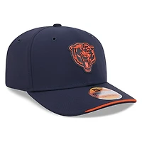 Chicago Bears Navy Historic Throwback 2026 NFL Sideline New Era 9SEVENTY Adjustable Snapback Hat