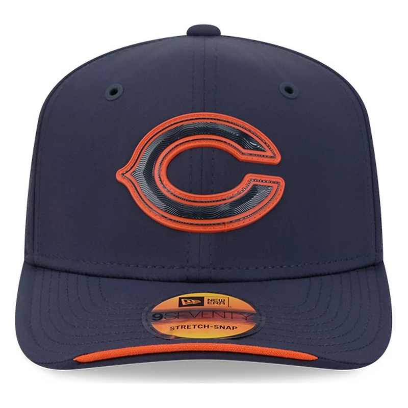 Chicago Bears Navy C Logo 2026 NFL Sideline New Era 9SEVENTY Adjustable Snapback Hat