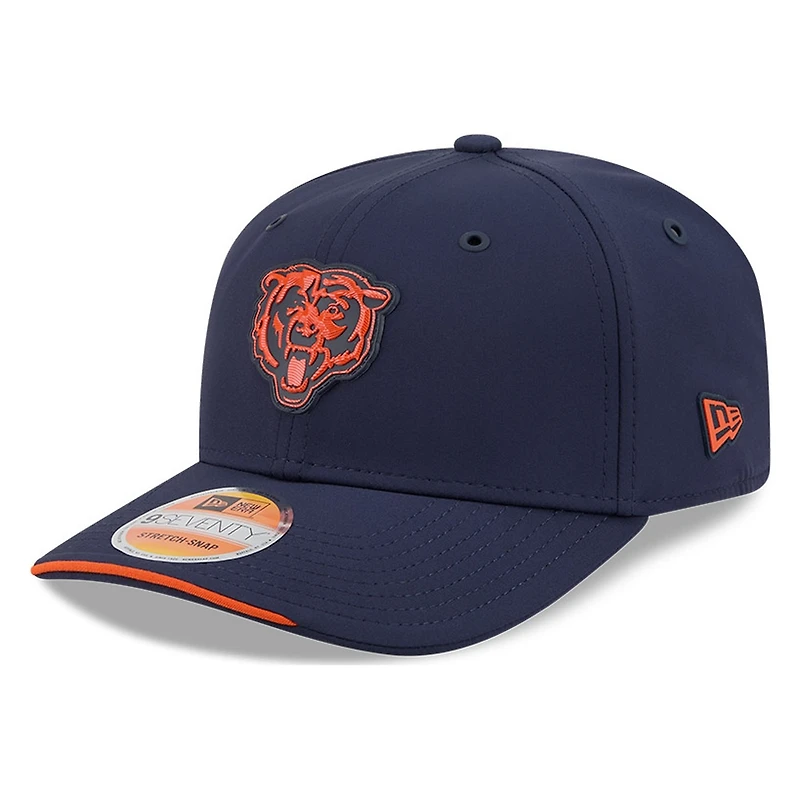 Chicago Bears Navy Bear Logo 2026 NFL Sideline New Era 9SEVENTY Adjustable Snapback Hat