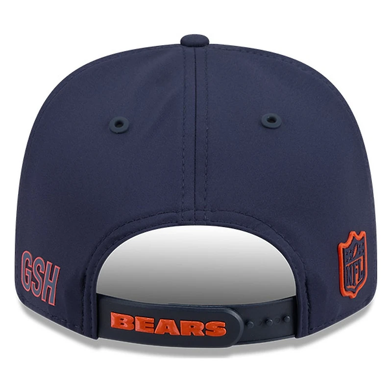Chicago Bears Navy Bear Logo 2026 NFL Sideline New Era 9SEVENTY Adjustable Snapback Hat