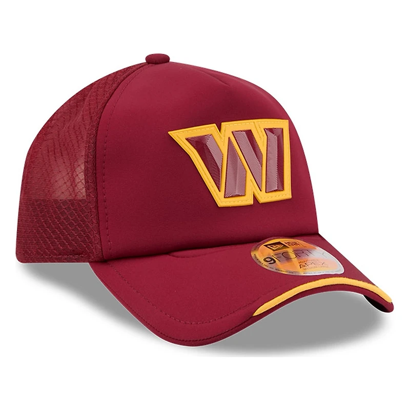 Washington Commanders Burgundy 2026 NFL Sideline New Era 9FORTY Apex Adjustable Trucker Hat