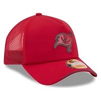 Tampa Bay Buccaneers Red 2026 NFL Sideline New Era 9FORTY Apex Adjustable Trucker Hat