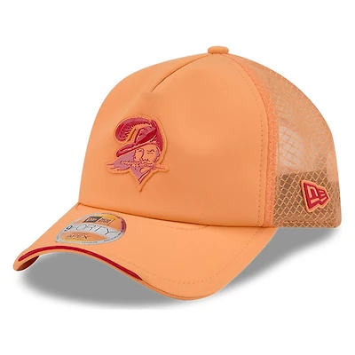 Tampa Bay Buccaneers Orange Historic Throwback 2026 NFL Sideline New Era 9FORTY Apex Adjustable Trucker Hat