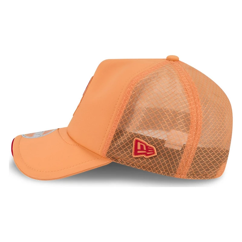 Tampa Bay Buccaneers Orange Historic Throwback 2026 NFL Sideline New Era 9FORTY Apex Adjustable Trucker Hat