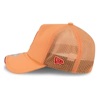 Tampa Bay Buccaneers Orange Historic Throwback 2026 NFL Sideline New Era 9FORTY Apex Adjustable Trucker Hat
