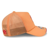 Tampa Bay Buccaneers Orange Historic Throwback 2026 NFL Sideline New Era 9FORTY Apex Adjustable Trucker Hat