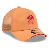 Tampa Bay Buccaneers Orange Historic Throwback 2026 NFL Sideline New Era 9FORTY Apex Adjustable Trucker Hat