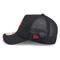 San Francisco 49ers Black 2026 NFL Sideline New Era 9FORTY Apex Adjustable Trucker Hat