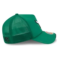Philadelphia Eagles Green Historic Throwback 2026 NFL Sideline New Era 9FORTY Apex Adjustable Trucker Hat
