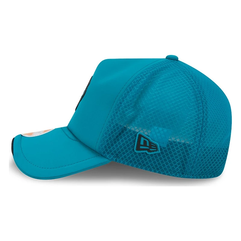 Jacksonville Jaguars Teal 2026 NFL Sideline New Era 9FORTY Apex Adjustable Trucker Hat