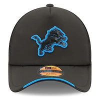 Detroit Lions Black 2026 NFL Sideline New Era 9FORTY Apex Adjustable Trucker Hat
