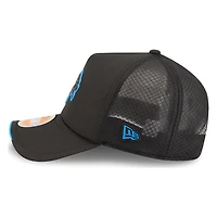 Detroit Lions Black 2026 NFL Sideline New Era 9FORTY Apex Adjustable Trucker Hat