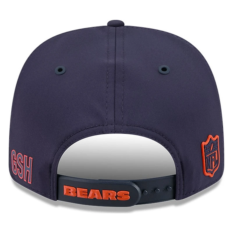 Chicago Bears Navy Script B Logo 2026 NFL Sideline New Era 9SEVENTY Adjustable Snapback Hat