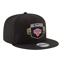 New York Knicks Black 2026 NBA Finals Champions Locker Room Replica New Era 9FIFTY Snapback Hat