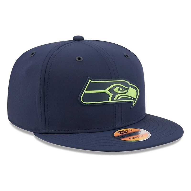 Seattle Seahawks Navy 2026 NFL Sideline New Era 9FIFTY Adjustable Snapback Hat