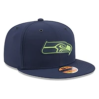 Seattle Seahawks Navy 2026 NFL Sideline New Era 9FIFTY Adjustable Snapback Hat