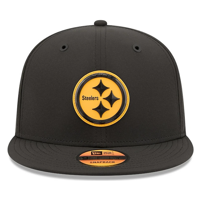 Pittsburgh Steelers Black 2026 NFL Sideline New Era 9FIFTY Adjustable Snapback Hat