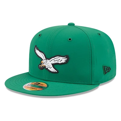 Philadelphia Eagles Green Historic Throwback 2026 NFL Sideline New Era 9FIFTY Adjustable Snapback Hat