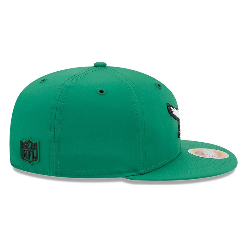 Philadelphia Eagles Green Historic Throwback 2026 NFL Sideline New Era 9FIFTY Adjustable Snapback Hat