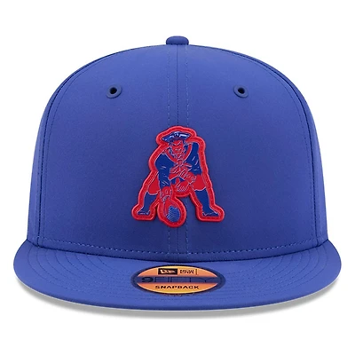 New England Patriots Royal Blue Historic Throwback 2026 NFL Sideline New Era 9FIFTY Adjustable Snapback Hat