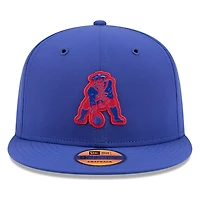 New England Patriots Royal Blue Historic Throwback 2026 NFL Sideline New Era 9FIFTY Adjustable Snapback Hat