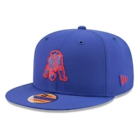 New England Patriots Royal Blue Historic Throwback 2026 NFL Sideline New Era 9FIFTY Adjustable Snapback Hat