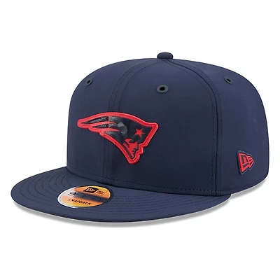 New England Patriots Navy 2026 NFL Sideline New Era 9FIFTY Adjustable Snapback Hat