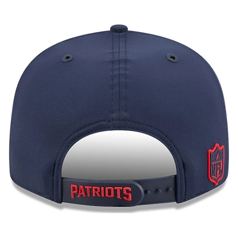New England Patriots Navy 2026 NFL Sideline New Era 9FIFTY Adjustable Snapback Hat