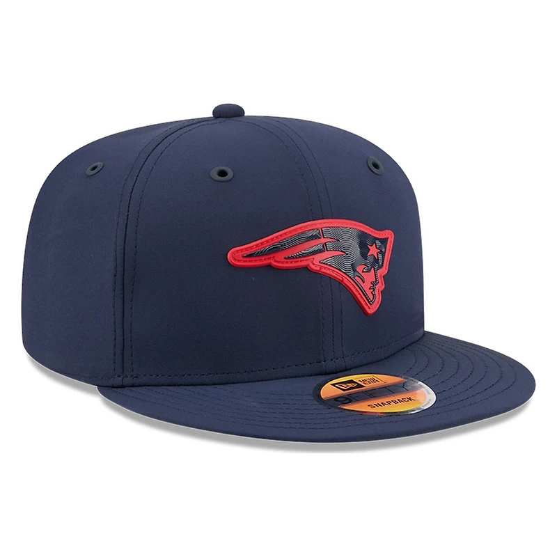 New England Patriots Navy 2026 NFL Sideline New Era 9FIFTY Adjustable Snapback Hat