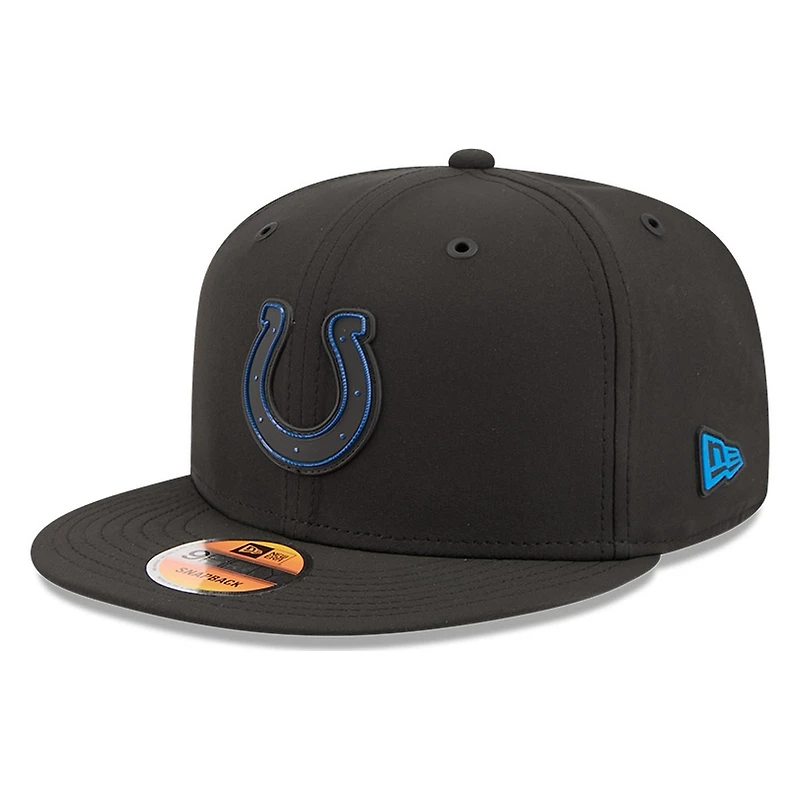 Indianapolis Colts Black 2026 NFL Sideline New Era 9FIFTY Adjustable Snapback Hat