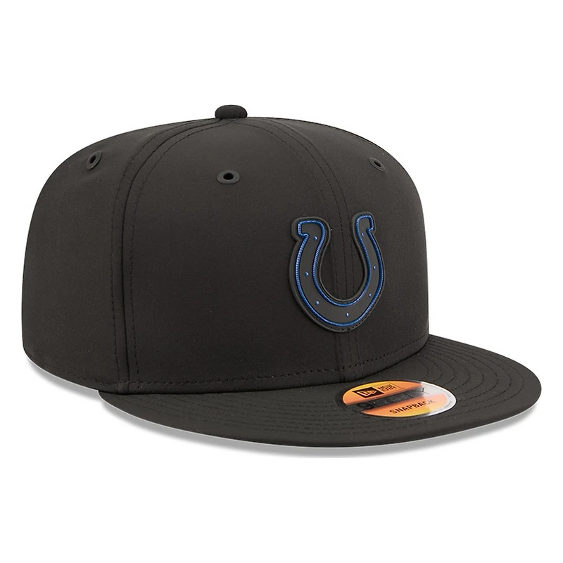 Indianapolis Colts Black 2026 NFL Sideline New Era 9FIFTY Adjustable Snapback Hat