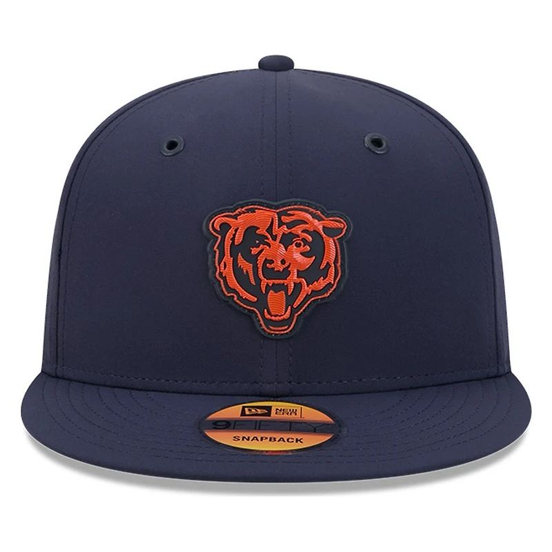 Chicago Bears Navy Bear Logo 2026 NFL Sideline New Era 9FIFTY Adjustable Snapback Hat
