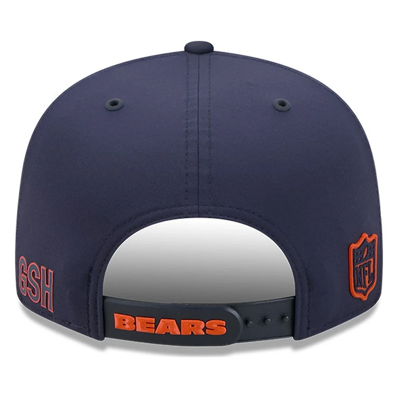 Chicago Bears Navy Bear Logo 2026 NFL Sideline New Era 9FIFTY Adjustable Snapback Hat