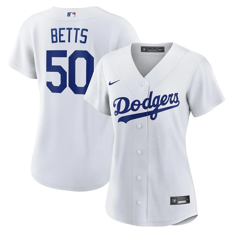 Women's Los Angeles Dodgers Mookie Betts White Nike Home Replica Jersey