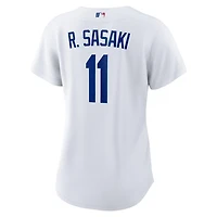 Women's Los Angeles Dodgers Roki Sasaki White Nike Home Replica Jersey