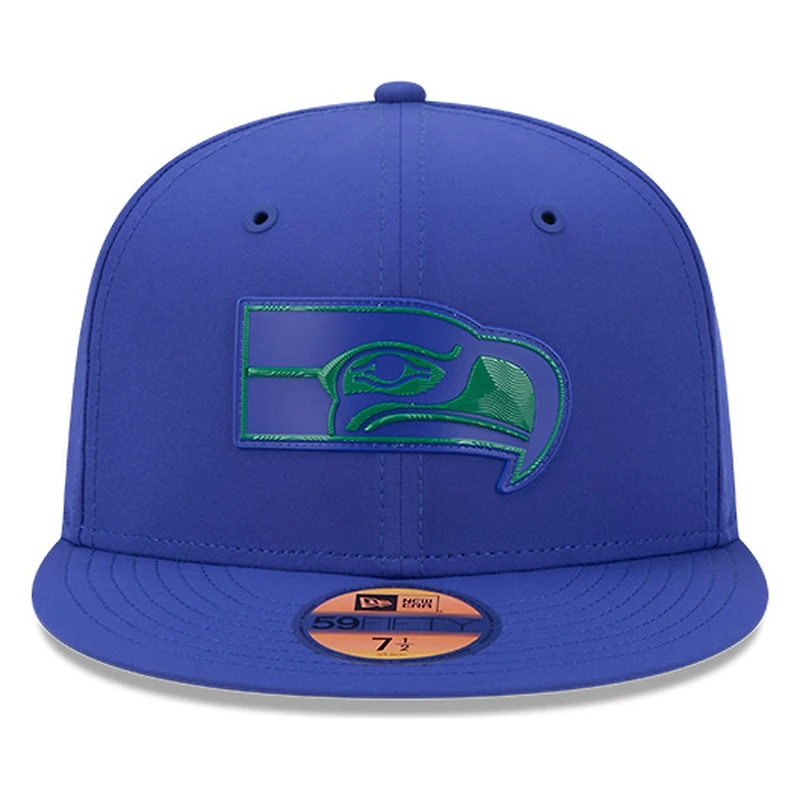 Seattle Seahawks Royal Blue Historic Throwback 2026 NFL Sideline New Era 59FIFTY Fitted Hat