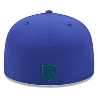 Seattle Seahawks Royal Blue Historic Throwback 2026 NFL Sideline New Era 59FIFTY Fitted Hat