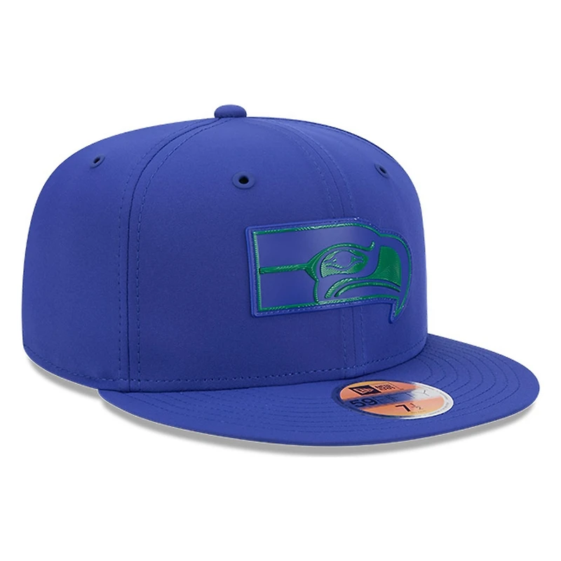 Seattle Seahawks Royal Blue Historic Throwback 2026 NFL Sideline New Era 59FIFTY Fitted Hat