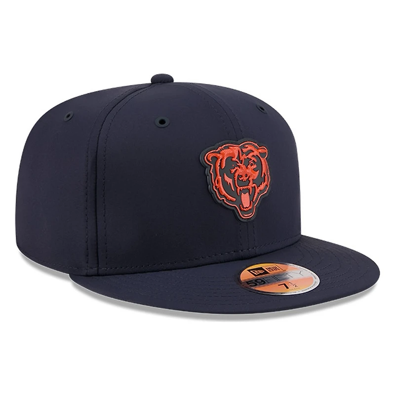 Chicago Bears Navy Bear Logo 2026 NFL Sideline New Era 59FIFTY Fitted Hat