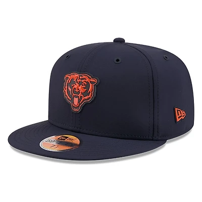 Chicago Bears Navy Bear Logo 2026 NFL Sideline New Era 59FIFTY Fitted Hat
