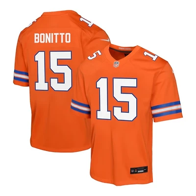 Youth Denver Broncos Nik Bonitto Orange Alternate Mile High 1977 Throwback Nike Game Jersey